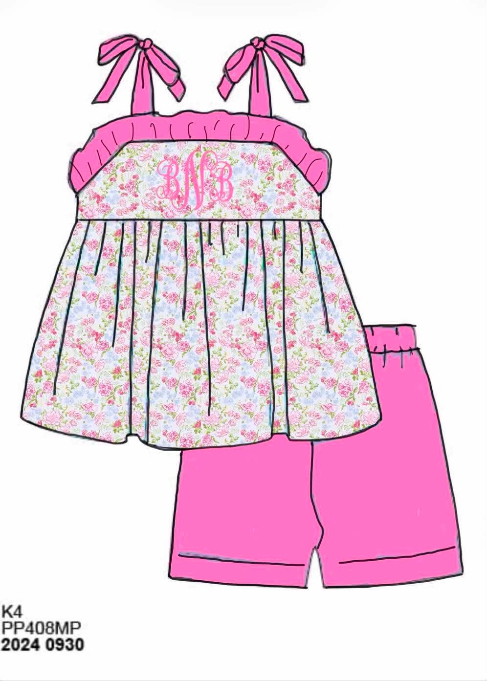 Pre Order 148: Aster & Lane- Girls Knit Biker Short Set