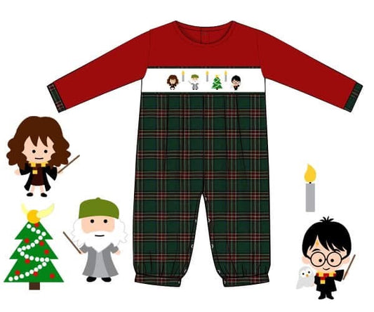 Customer Choice Pre Order 1: Boys Holiday Wizard Romper