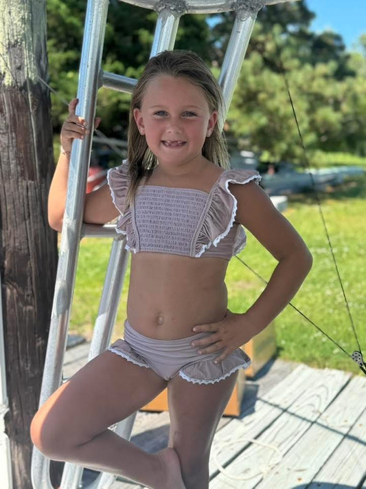 RTS: Driftwood Swim- Girls 2pc Rash Guard