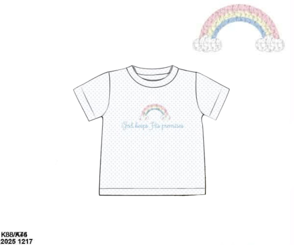 Pre Order 139: God's Promise- Boys Knit French Knot Shirt