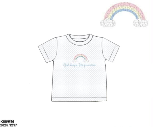 Pre Order 139: God's Promise- Boys Knit French Knot Shirt