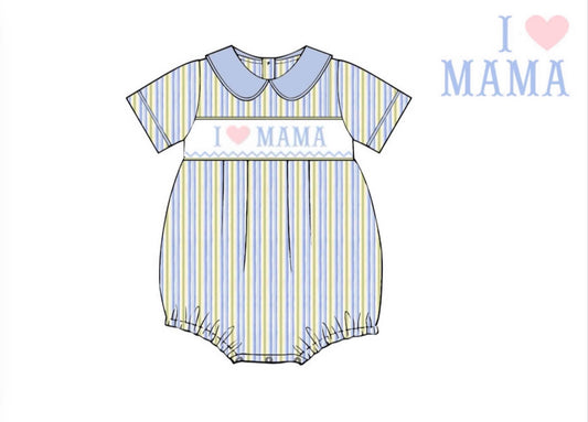 Pre Order 149: Mama’s Baby- Boys Collared Bubble