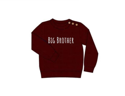 RTS: Fall Sweater Collection-Garnet French Knot- Monogram "Big Brother"