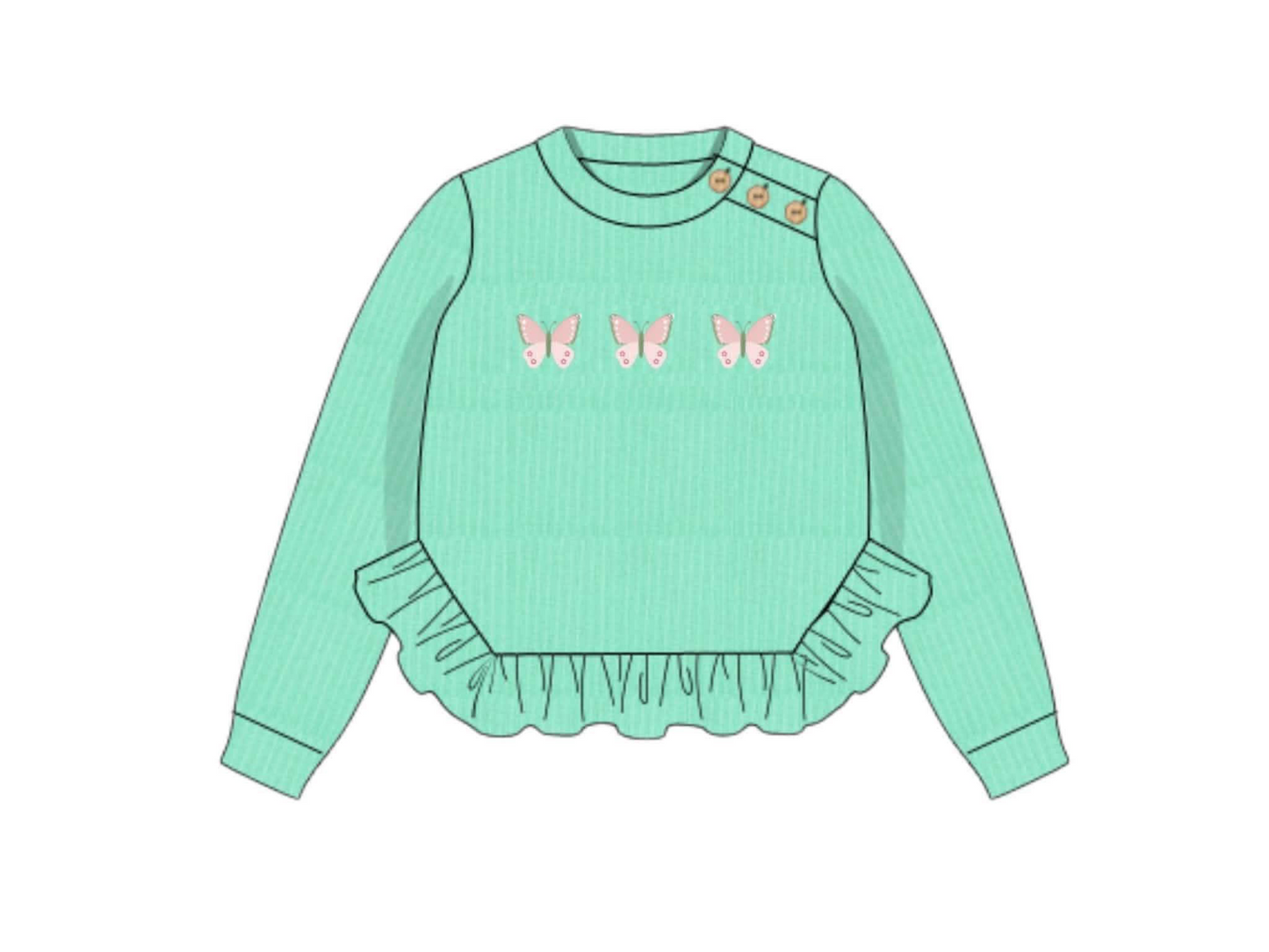 Pre Order 146: Sweaters- Girls Butterfly Sweater
