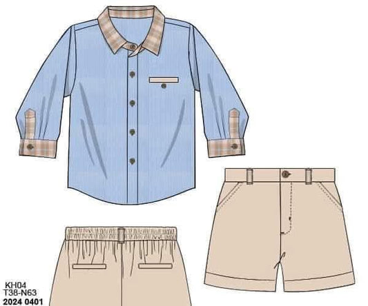 Pre Order 141: Will Anders- Boys Corduroy Structered Short Set