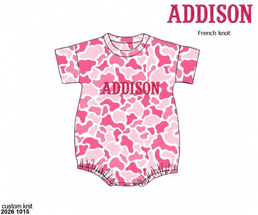 Camo Craze Flash Presale: Unisex Oversized French Knot Bubble- Pink