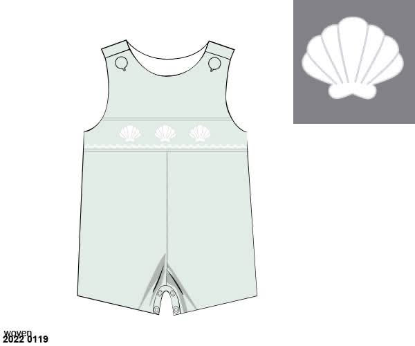 Pre Order 147: Rep Request- Boys Smocked Shells Shortall