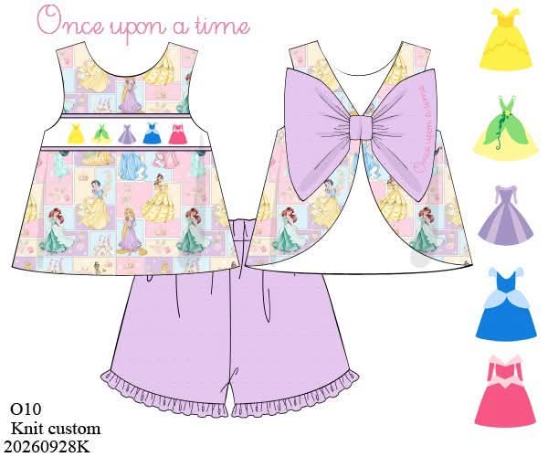 Pre Order 152: Girls Only- Once Upon A Time Smocked Short Set