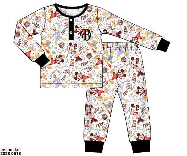 Pre Order 145: New Years Lounge- Boys Party Friends Knit 2pc Set