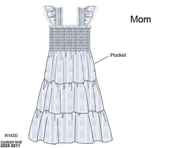 Pre Order 136: Ollie's Oysters- Mom/Mini Knit Midi Dress