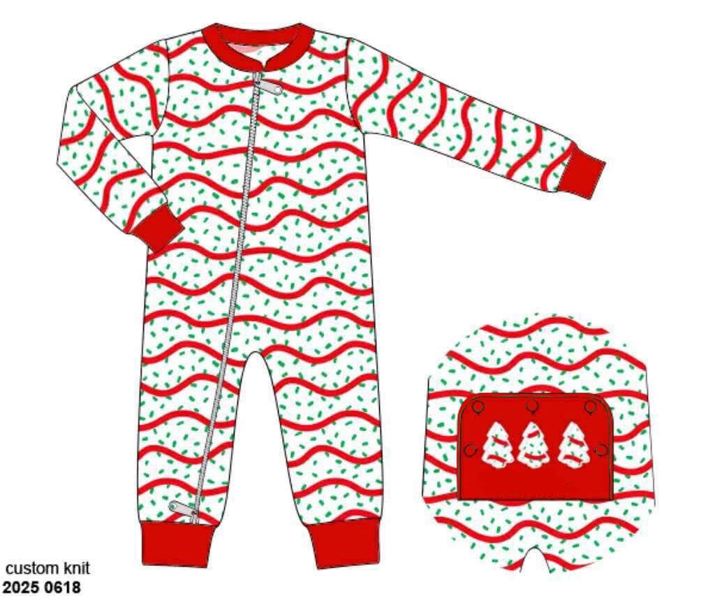 RTS: Christmas Tree Snacks- Boys Knit 1pc Lounge