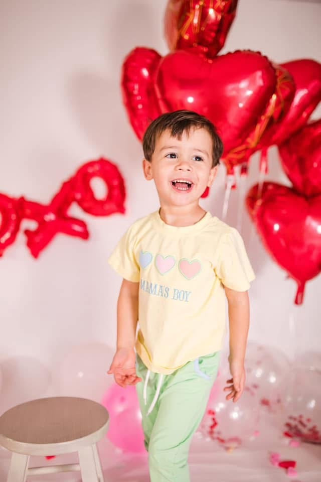 RTS: Lucky Love- Boys Knit 3pc Jogger Set (Without Monogram)