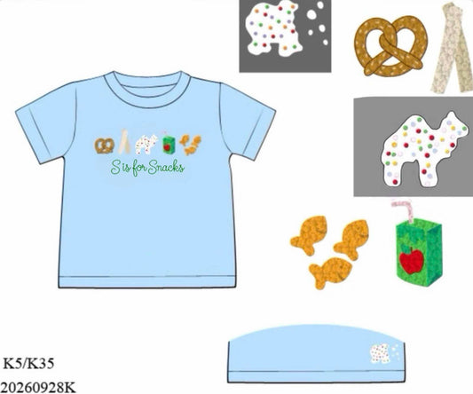 Pre Order 151: Snacks- Boys French Knot Shirt