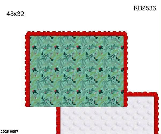 *CHRISTMAS RTS: Mistletoe-  Minky Ruffle Blanket