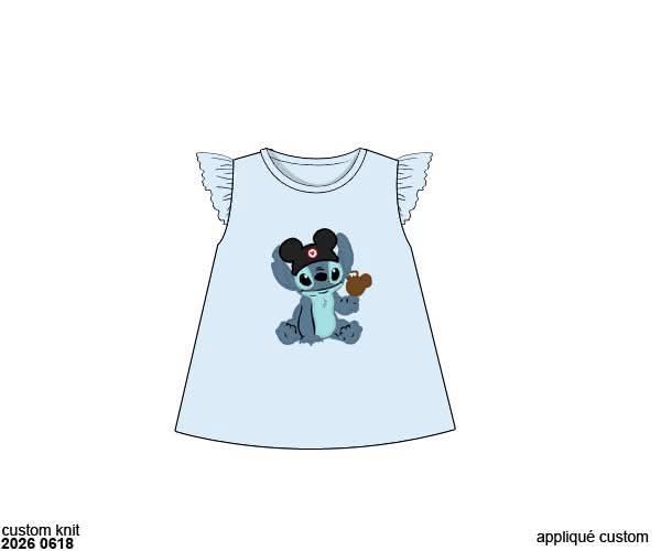 Pre Order 146: Characters- Girls Experiment 626 Appliqué Knit Shirt