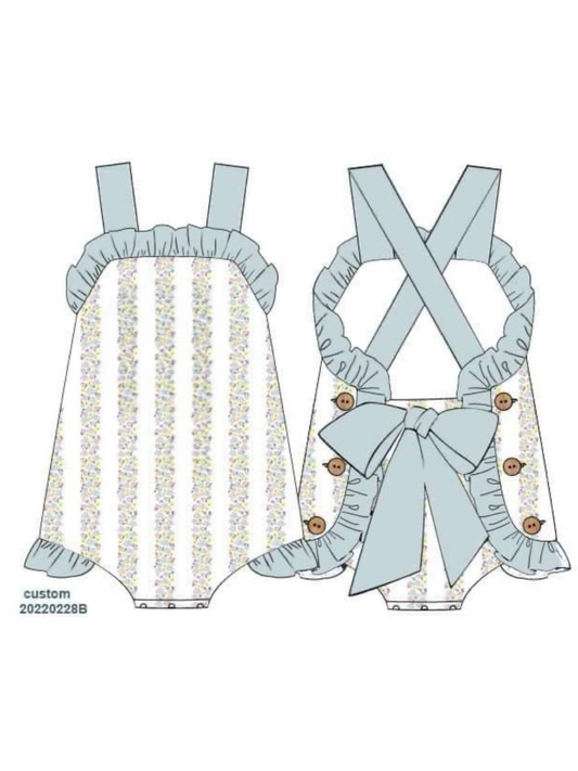 RTS: Girls Only- Alden Floral Knit Sunsuit