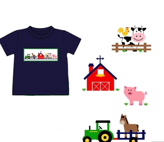 Pre Order 141: Boys Only- OG Smocked Farm Knit Shirt