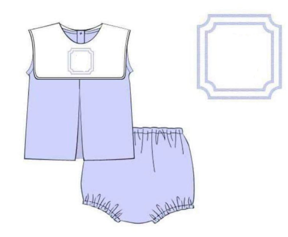 RTS: Simple Monos- Boys Knit Diaper Set (No Monogram)