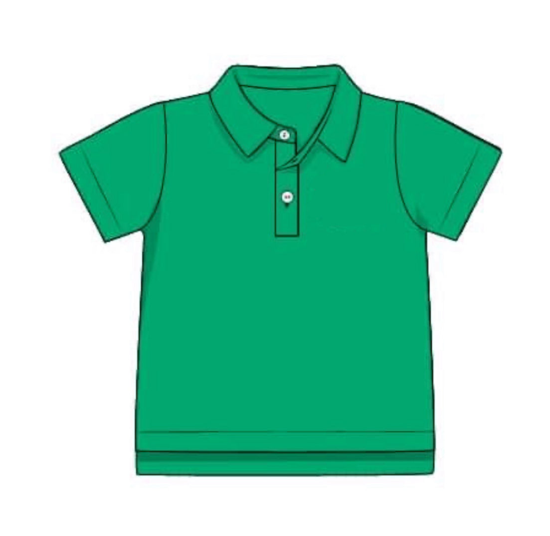 RTS: Boys Basic Tops Collection- Green Polo