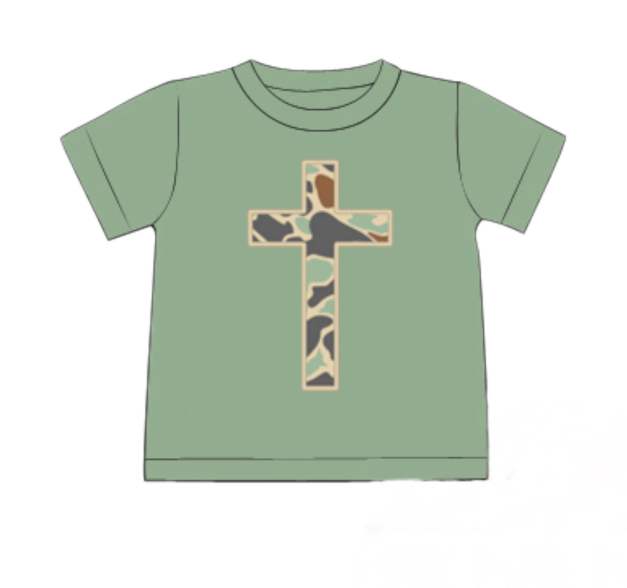 RTS: Easter Camo Collection- Boys Camo Cross Knit Shirt