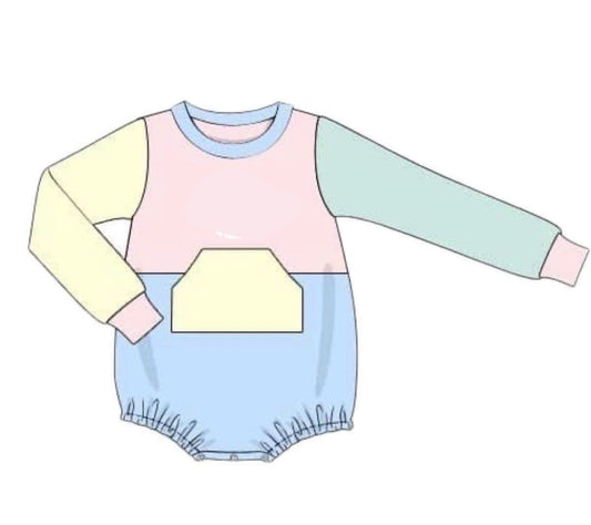 RTS: DEFECT- Winter Colorblock- Girls Knit Bubble