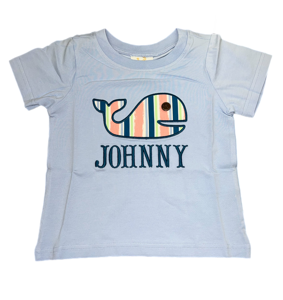 RTS: Whales & Mermaid Collection- Boys Knit Applique Shirt “Johnny”