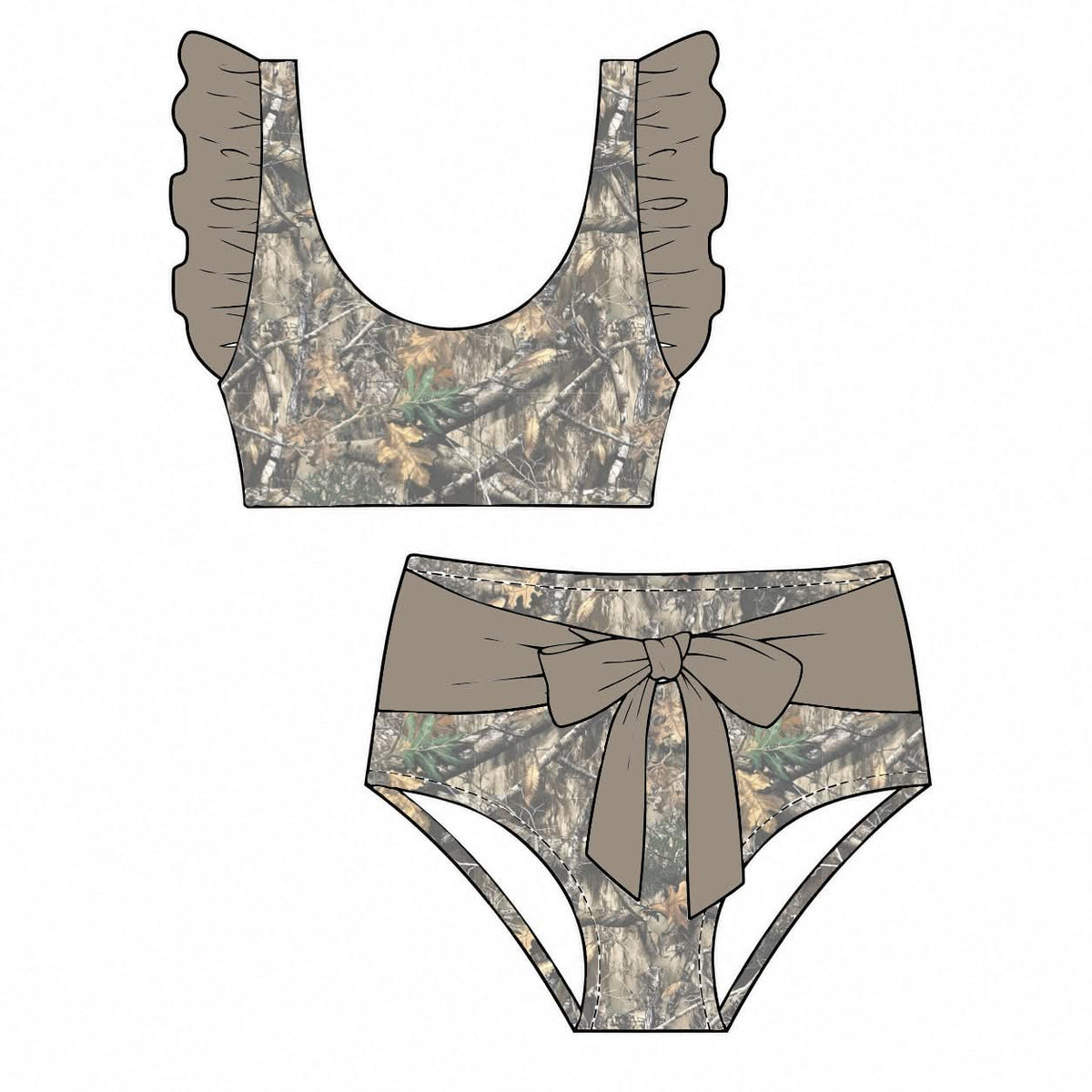 Camo Craze Flash Presale: Swim- Mom/Mini 2pc Woodland Swimsuit