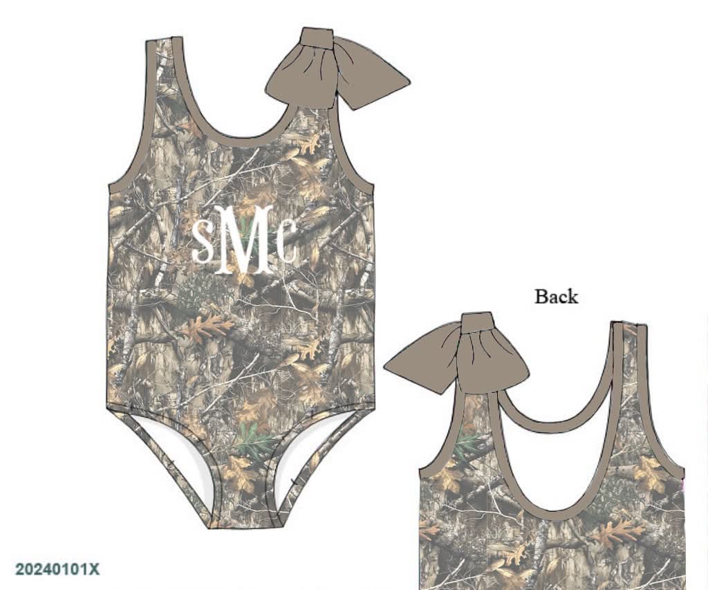 Camo Craze Flash Presale: Swim- Mom/Mini 1pc Woodland Swimsuit