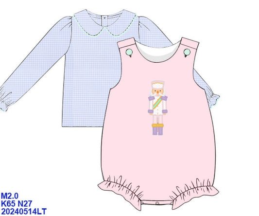 RTS: DEFECT- Pastel Nutcrackers- Girls Velvet Bubble