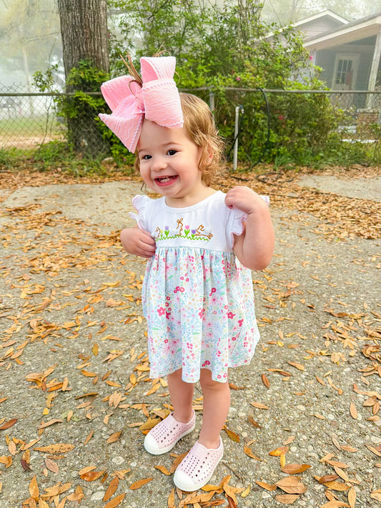RTS: Jane Floral- Girls Embroidered Bloomer Set