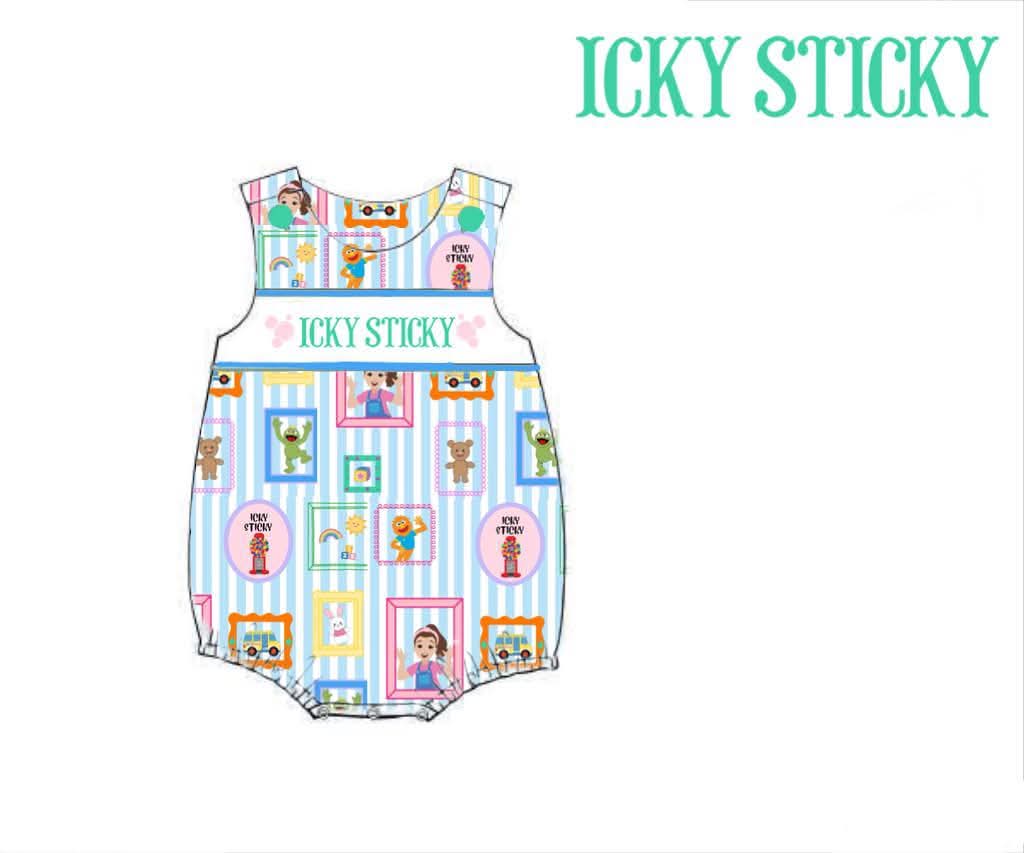Pre Order 150: Icky Sticky- Boys Name Smock Bubble