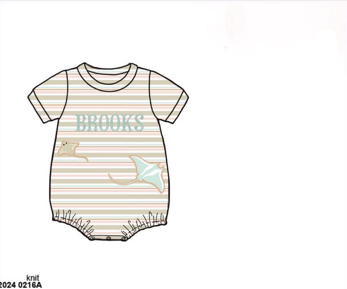 Pre Order 150: Mermaids & Rays- Boys Knit Bubble