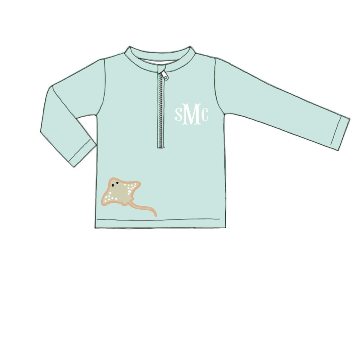 Pre Order 150: Mermaids & Rays- Boys Rashgaurd Swim Top