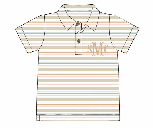 Pre Order 150: Mermaids & Rays- Boys Knit Polo