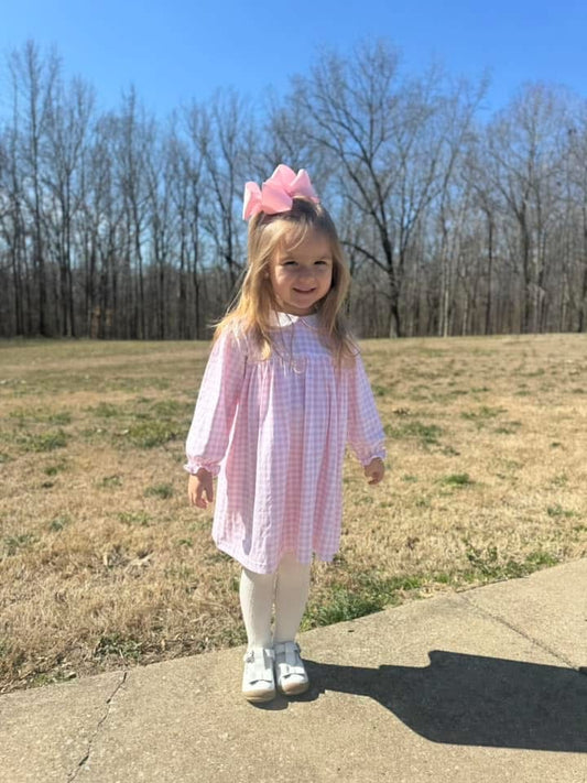 RTS: Gingham Basics- Girls Knit Dress