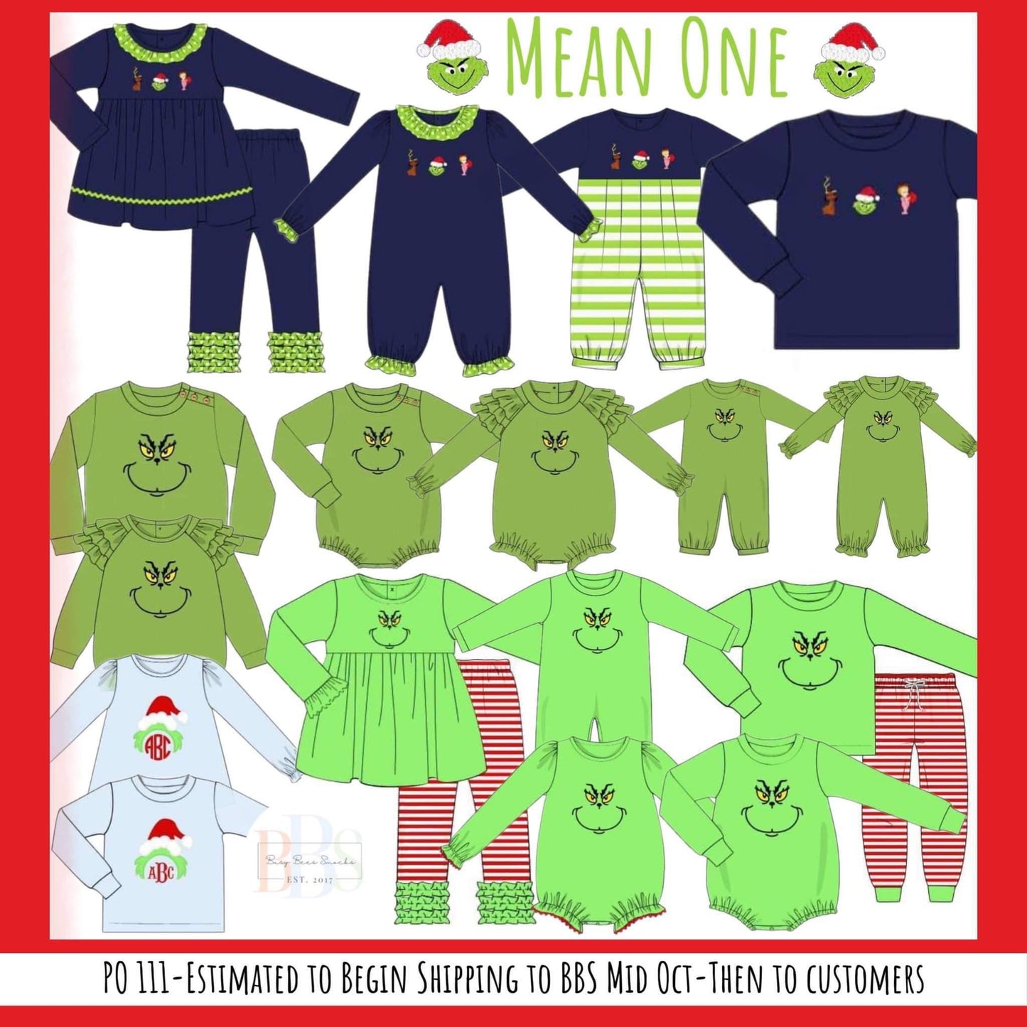 RTS: Mean One- French Knot Boys Knit Romper