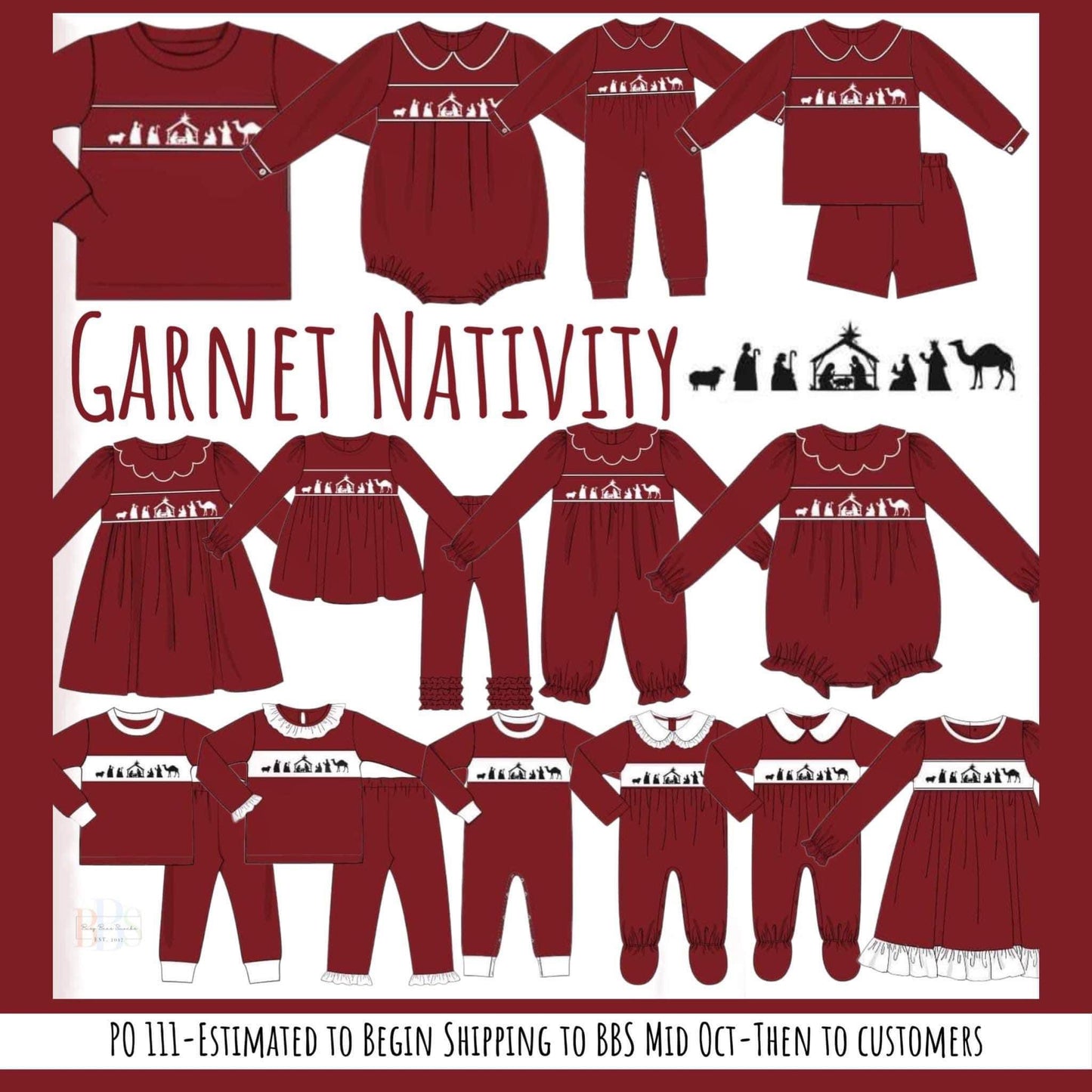 RTS: Garnet Nativity- Boys Knit Romper