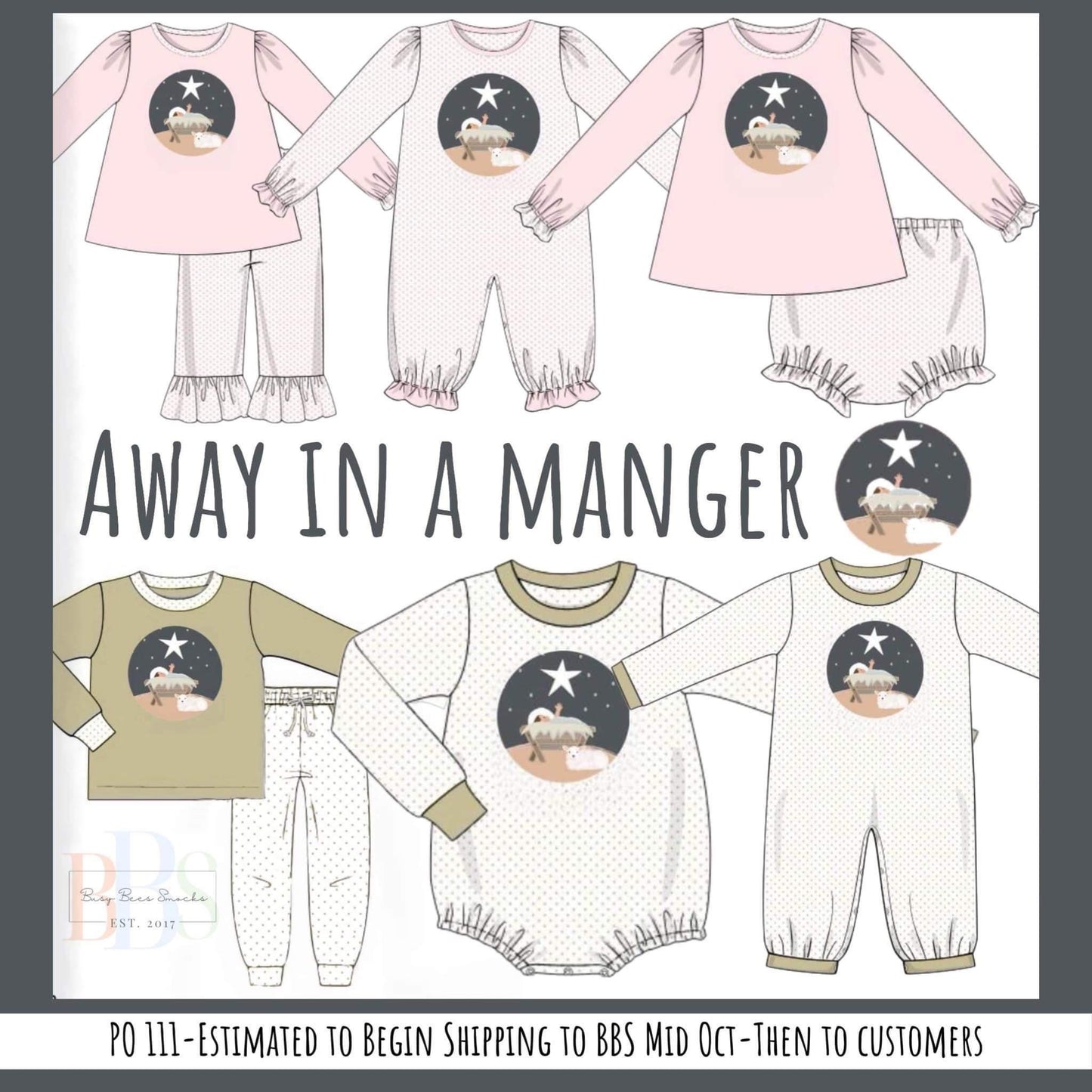 RTS: Away in a Manger- Boys Knit Romper
