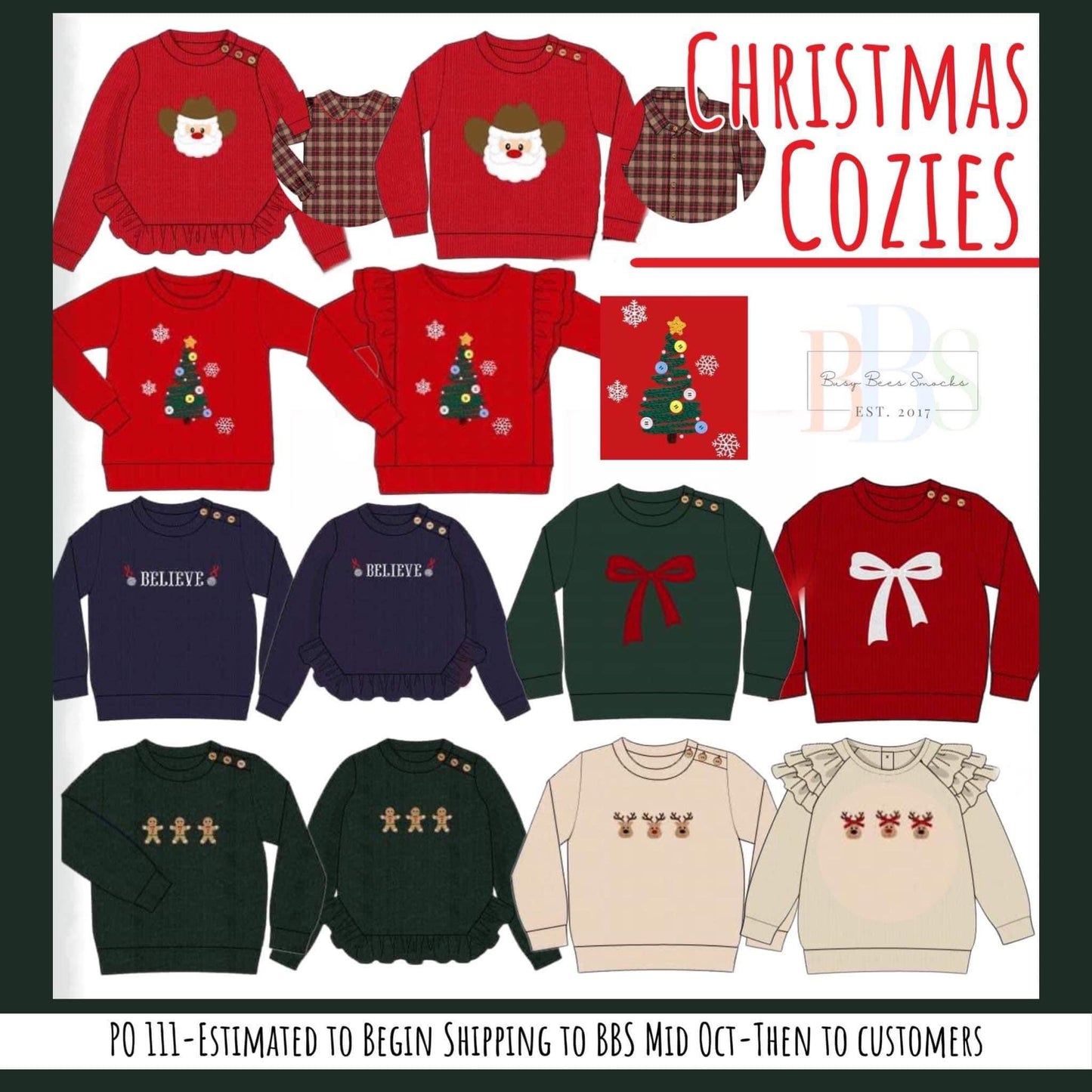 RTS: Christmas Cozies- Boys Cowboy 2pc Sweater Set