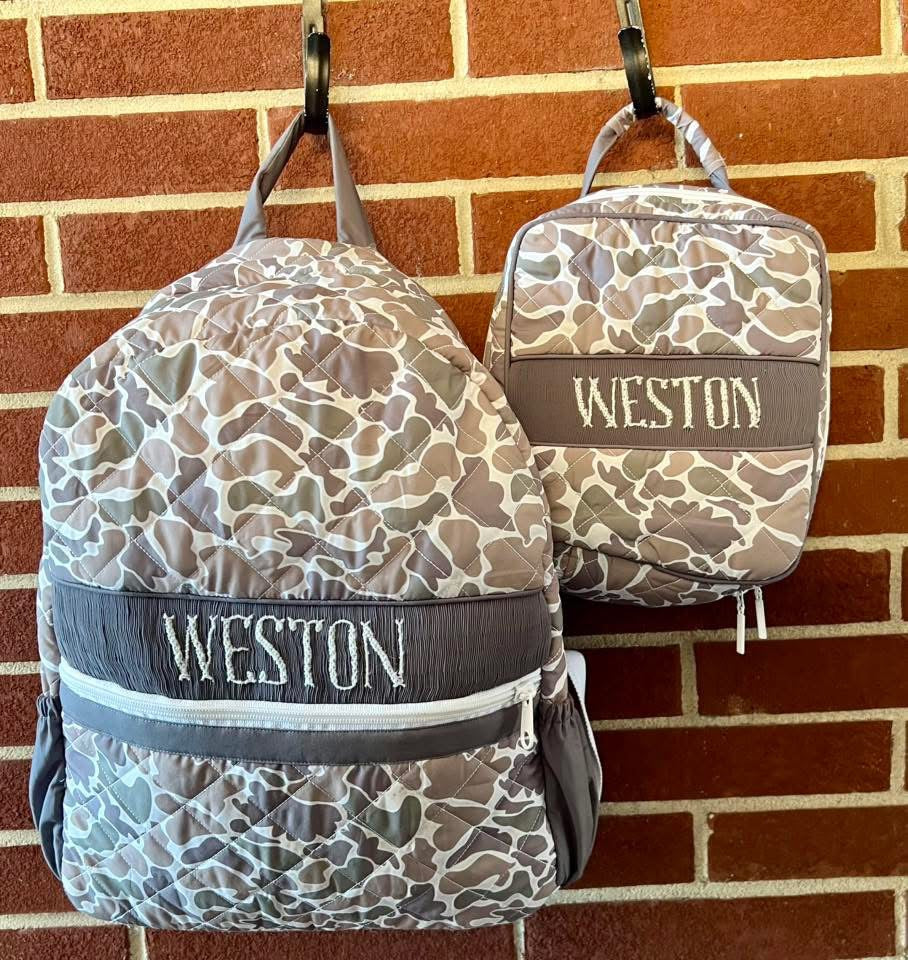 Pre Order 139: Causey Camo- Smocked Backpack