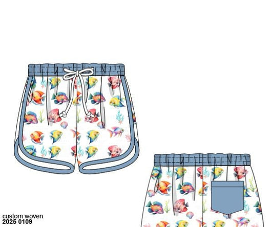 RTS: Finnie's Fishies- Boys Rash Guard Swim Briefs