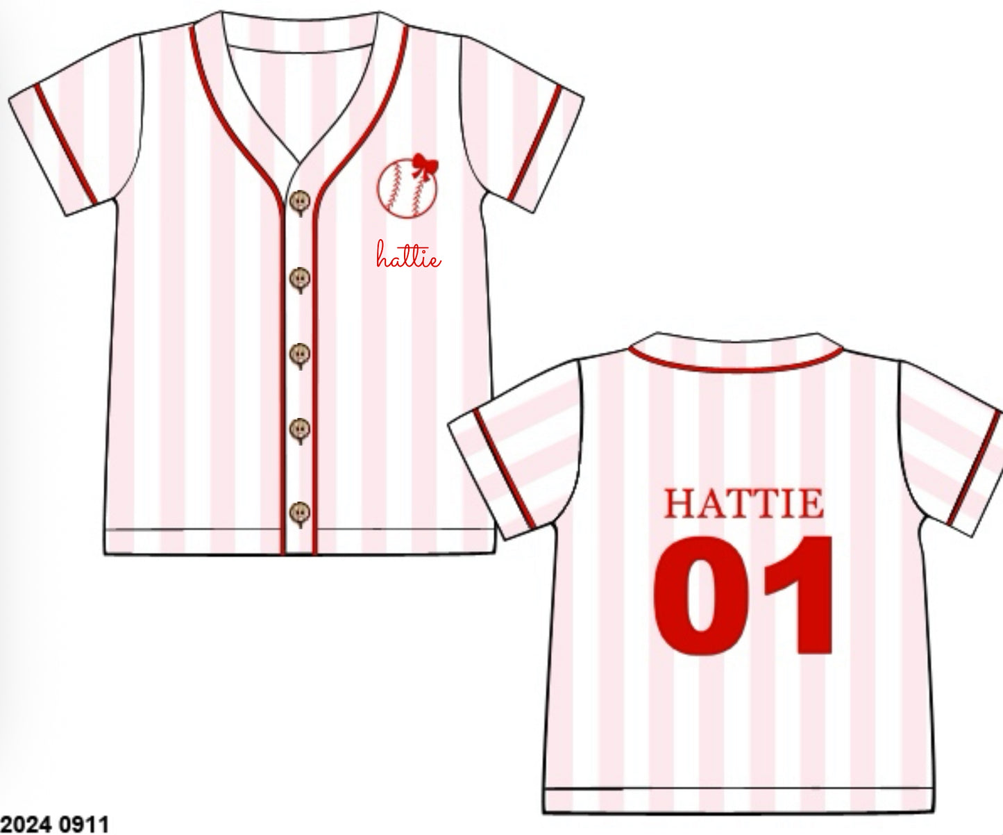 Pre Order 133: Play Ball- Girls Knit Jersey