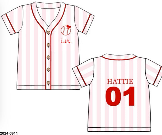 Pre Order 133: Play Ball- Girls Knit Jersey