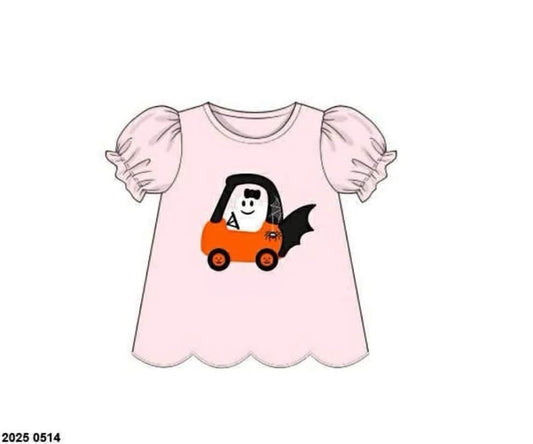 RTS: Halloween Shirt Only- Cozy Coupe Girl Shirt