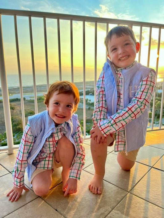 RTS: Merry & Bright- Boys 2pc Vest Set (No Monogram)
