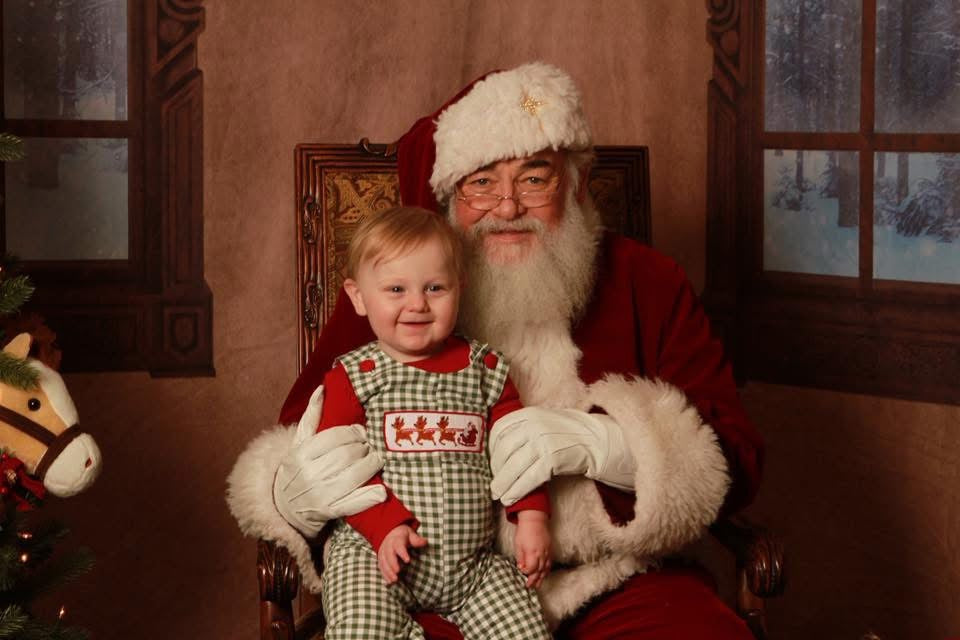 RTS: Smocked Sleigh- Boys 2pc Knit Longall