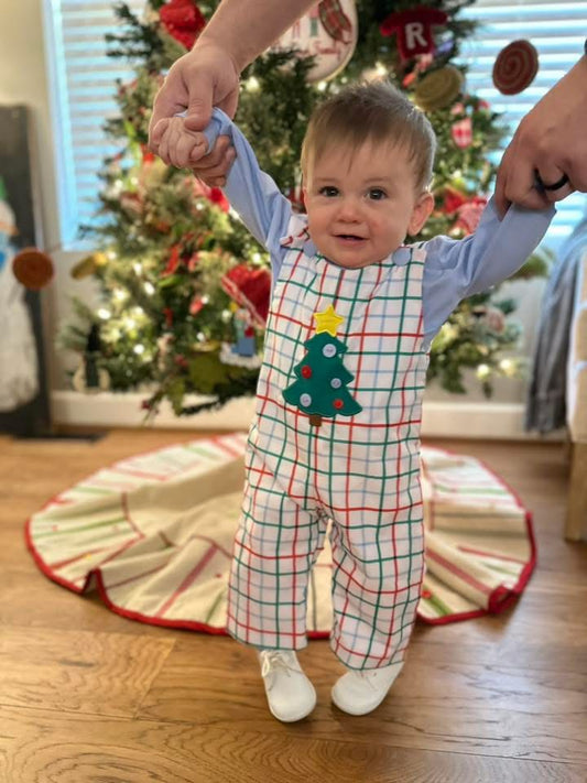 RTS: Merry & Bright- Boys Woven 2pc Longall