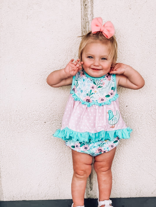 Customer Choice Pre Order 1: Girls Palmetto Chicken Bloomer Set