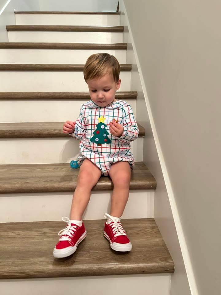 RTS: Merry & Bright- Boys Woven Bubble