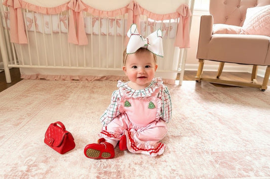 RTS: Merry & Bright- Girls Knit 2pc Romper